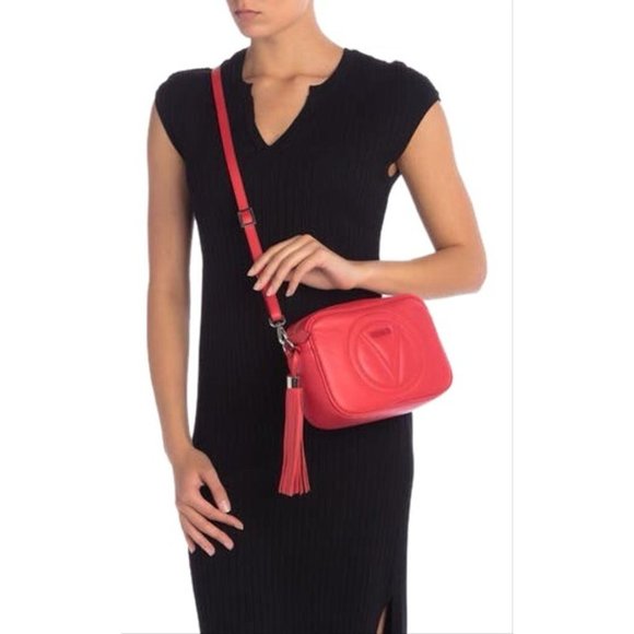 Mario Valentino Mia Red Leather Cross Body Bag - Picture 2 of 15